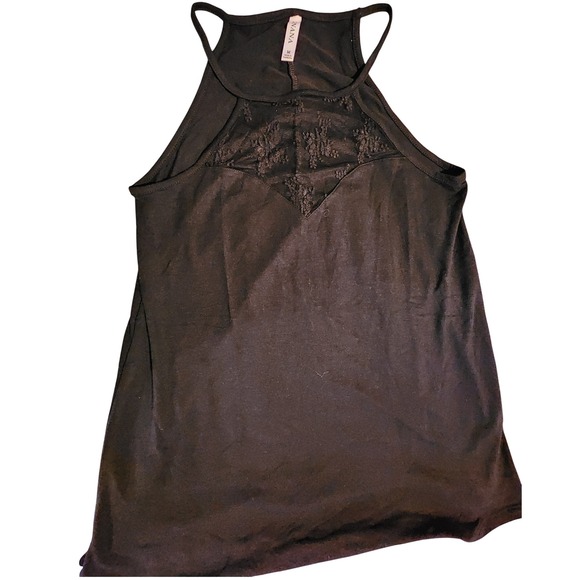 Zenana Outfitters Tops - Zenana Black‎ Halter Tank Top with Lace Detail - Women's Medium Casual